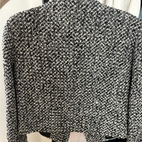Tweed & Boucle Black and White Tweed Jacket with Gold Button Detail - Picture 13 of 13